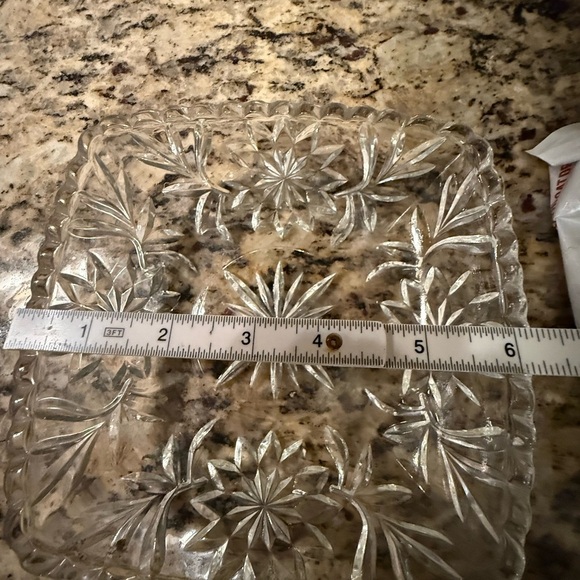 Vintage Hazel-Atlas Prescut Clear Glass Dish – 1940s Square Candy Bowl. - Picture 2 of 5